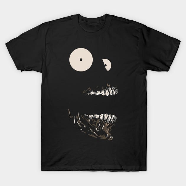 Creepy Skull T-Shirt by inkExtreme